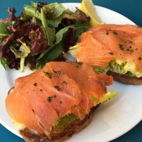 Gluten-free salmon avocado toast from Angelini Alimentari